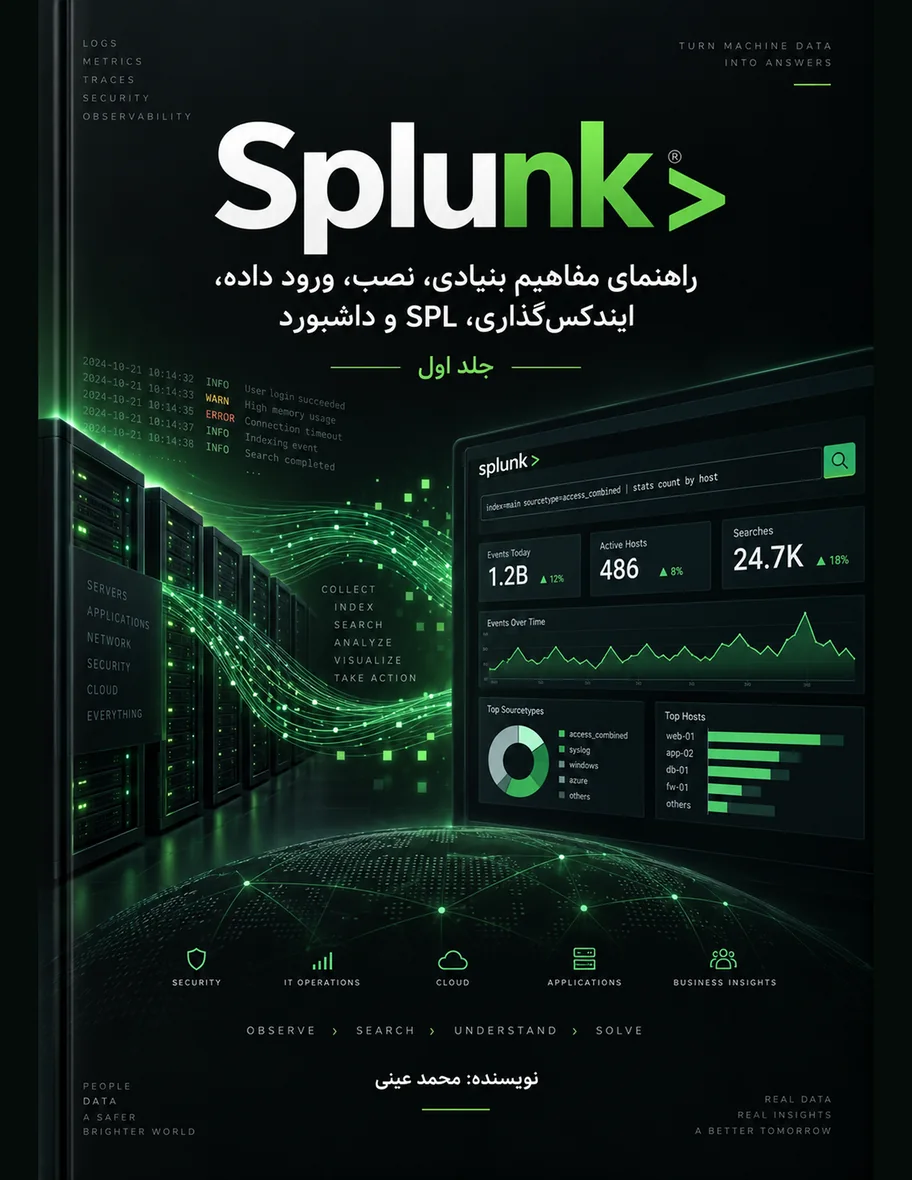 جلد کتاب آموزشی Splunk